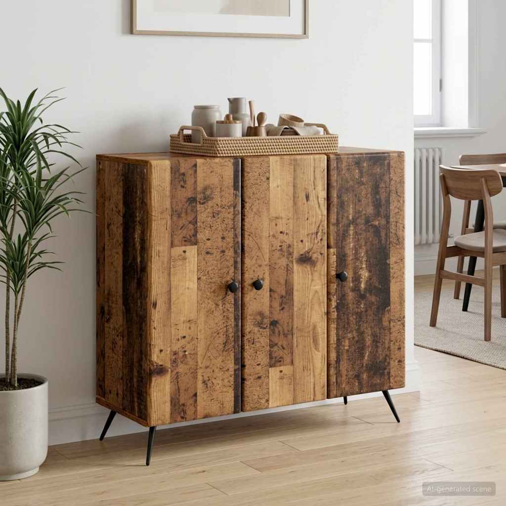 Dressoir Oud hout 89 x 34,5 x 80 cm Bewerkt hout