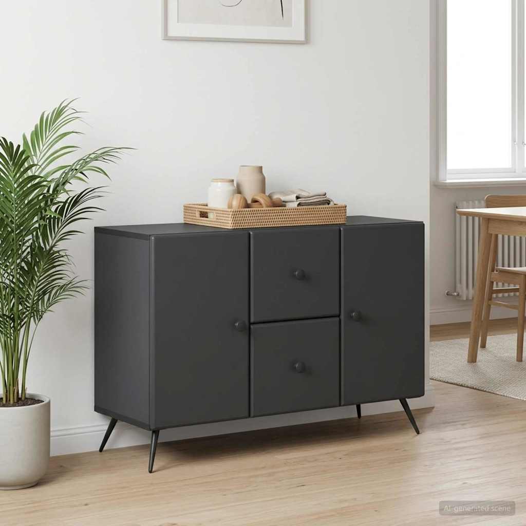 Dressoir met lade Zwart 89 x 34,5 x 60 cm Bewerkt hout