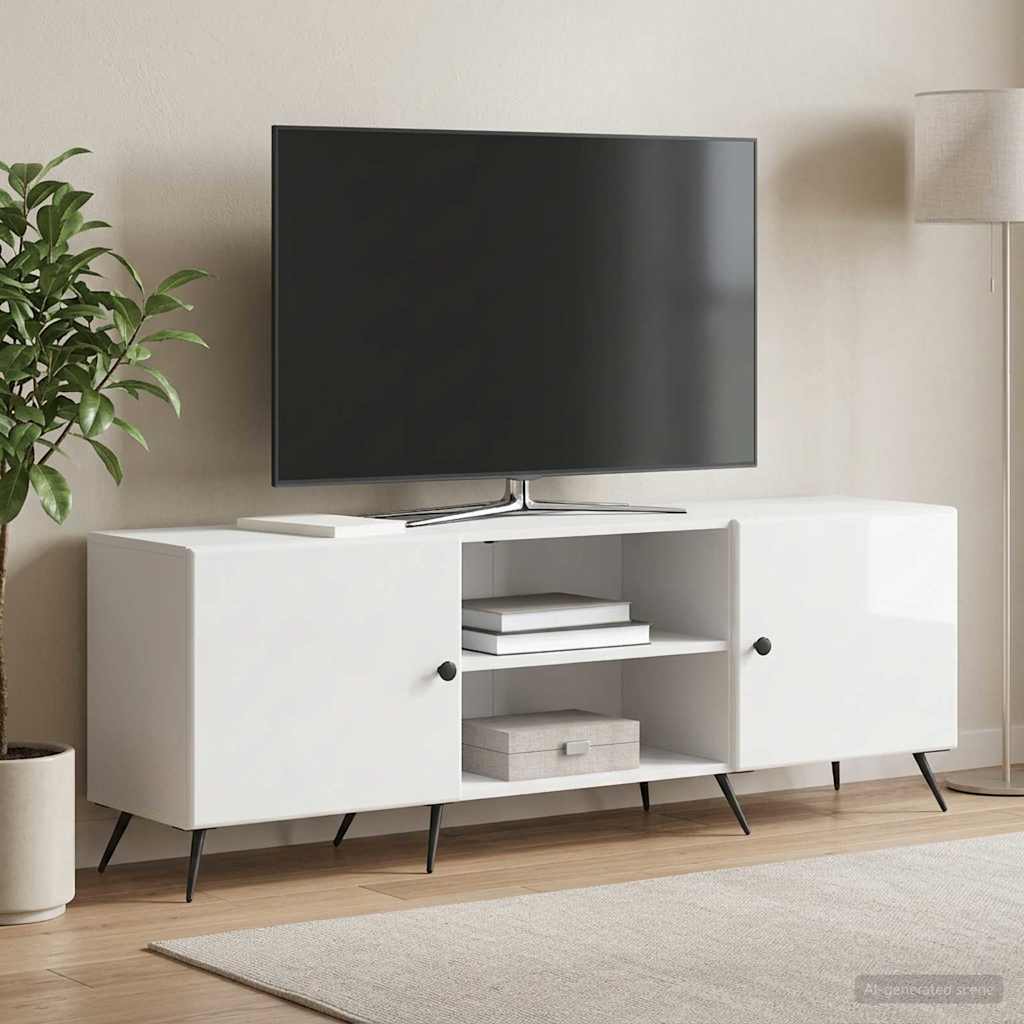 TV-kast Hoogglans Wit 150 x 31 x 50 cm Bewerkt hout