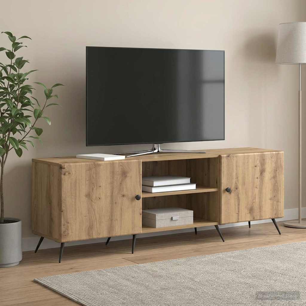TV-kast Artisanaal eiken 150 x 31 x 50 cm Bewerkt hout