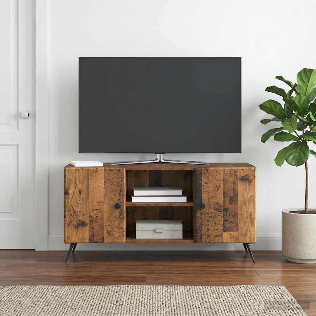 TV-kast Oud hout 102 x 34,5 x 50 cm Bewerkt hout
