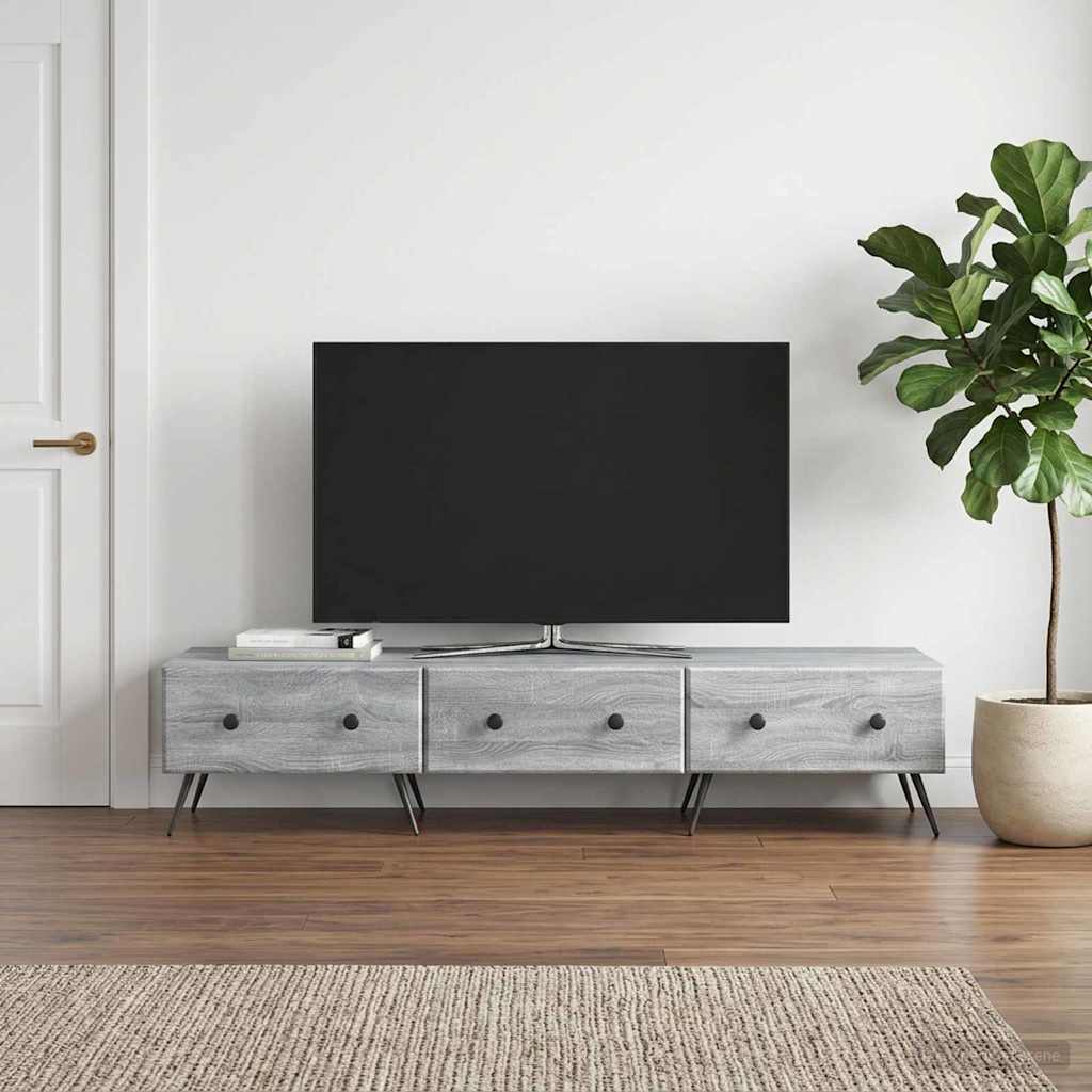 TV-kast met lade Grijs sonoma 147 x 34,5 x 30 cm Bewerkt hout