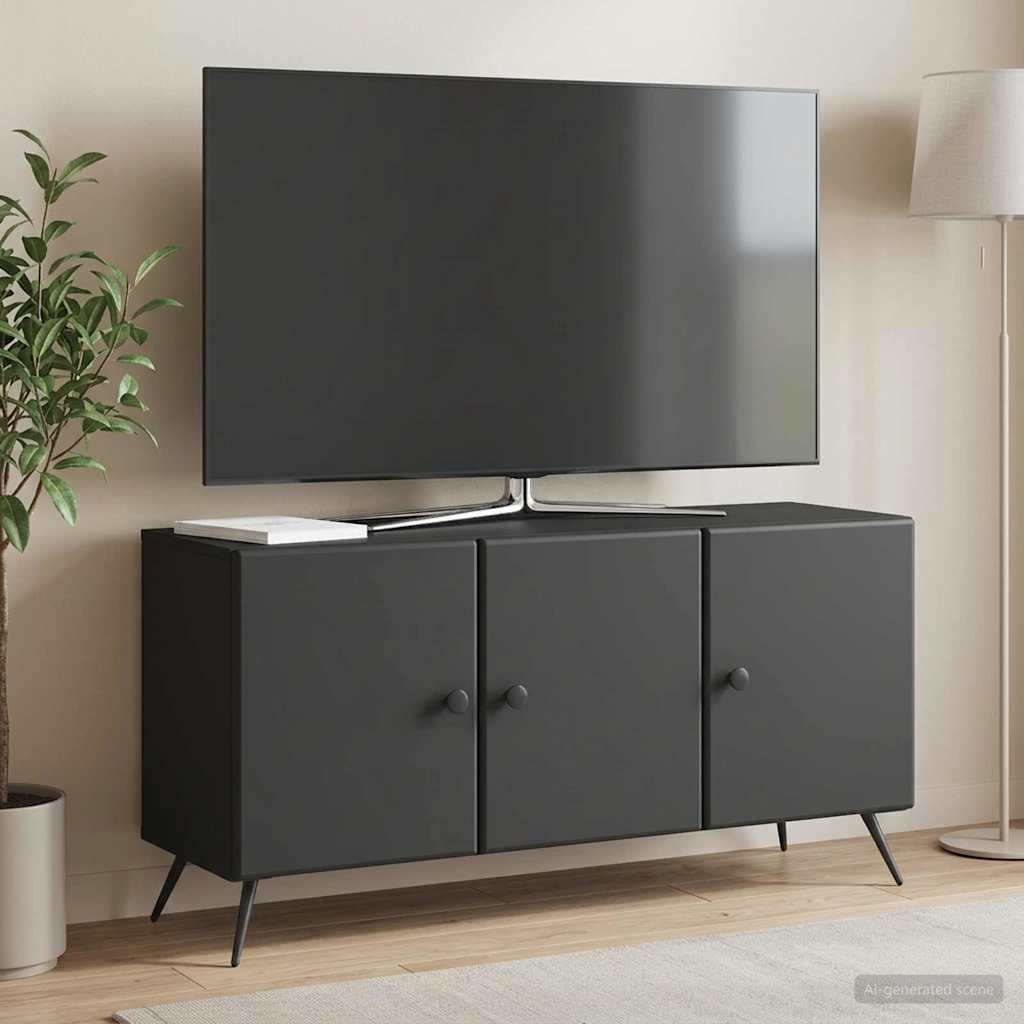 TV-kast Zwart 99 x 34,5 x 50 cm Bewerkt hout – afbeelding 1