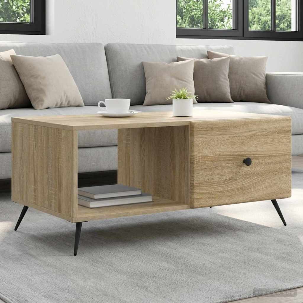 Salontafel Sonoma Eiken 90 x 50 x 40 cm Bewerkt hout