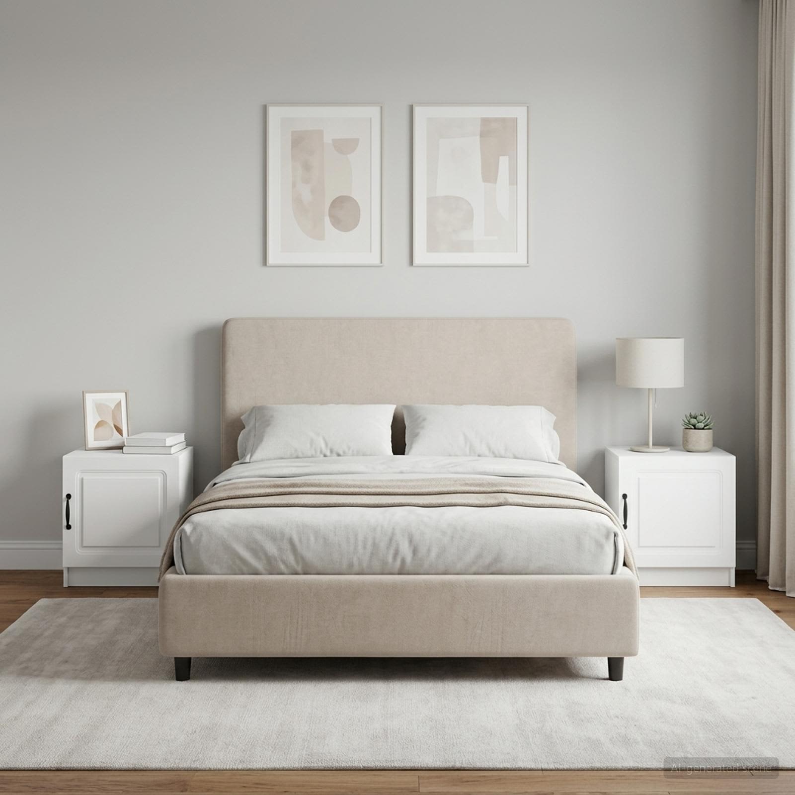 Nachtkastje 2 pcs Wit 43 x 34,5 x 47 cm Bewerkt hout