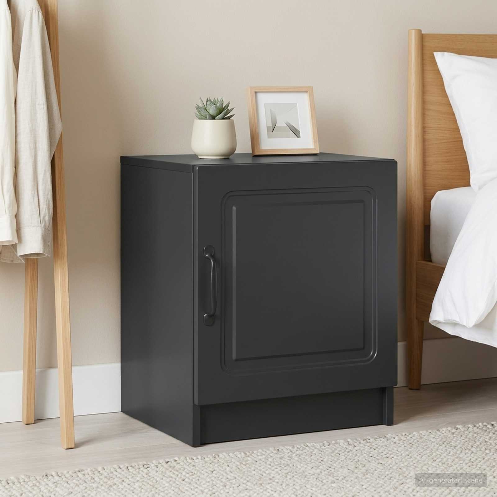 Nachtkastje 2 pcs Zwart 43 x 34,5 x 47 cm Bewerkt hout