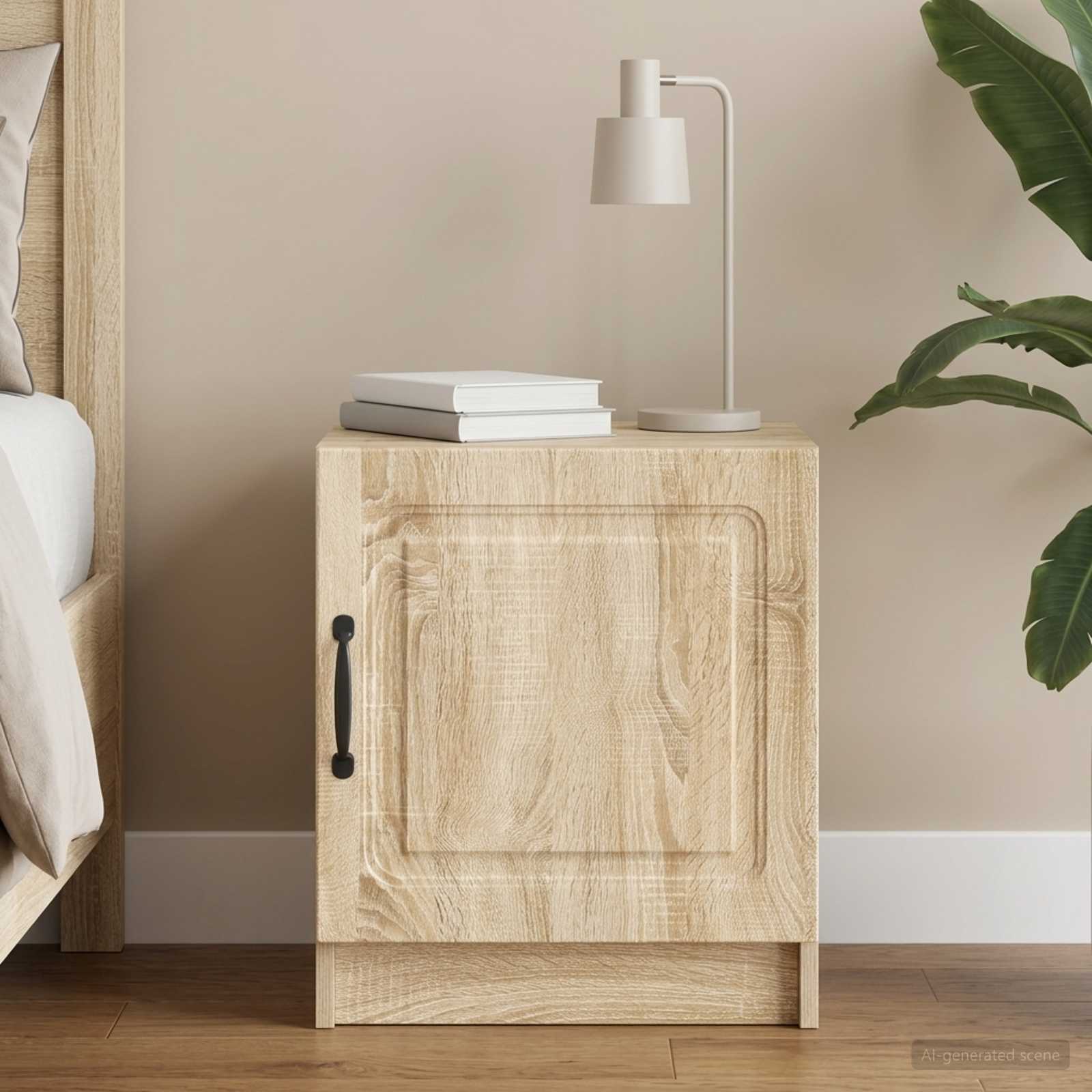 Nachtkastje Sonoma Eiken 43 x 34,5 x 47 cm Bewerkt hout