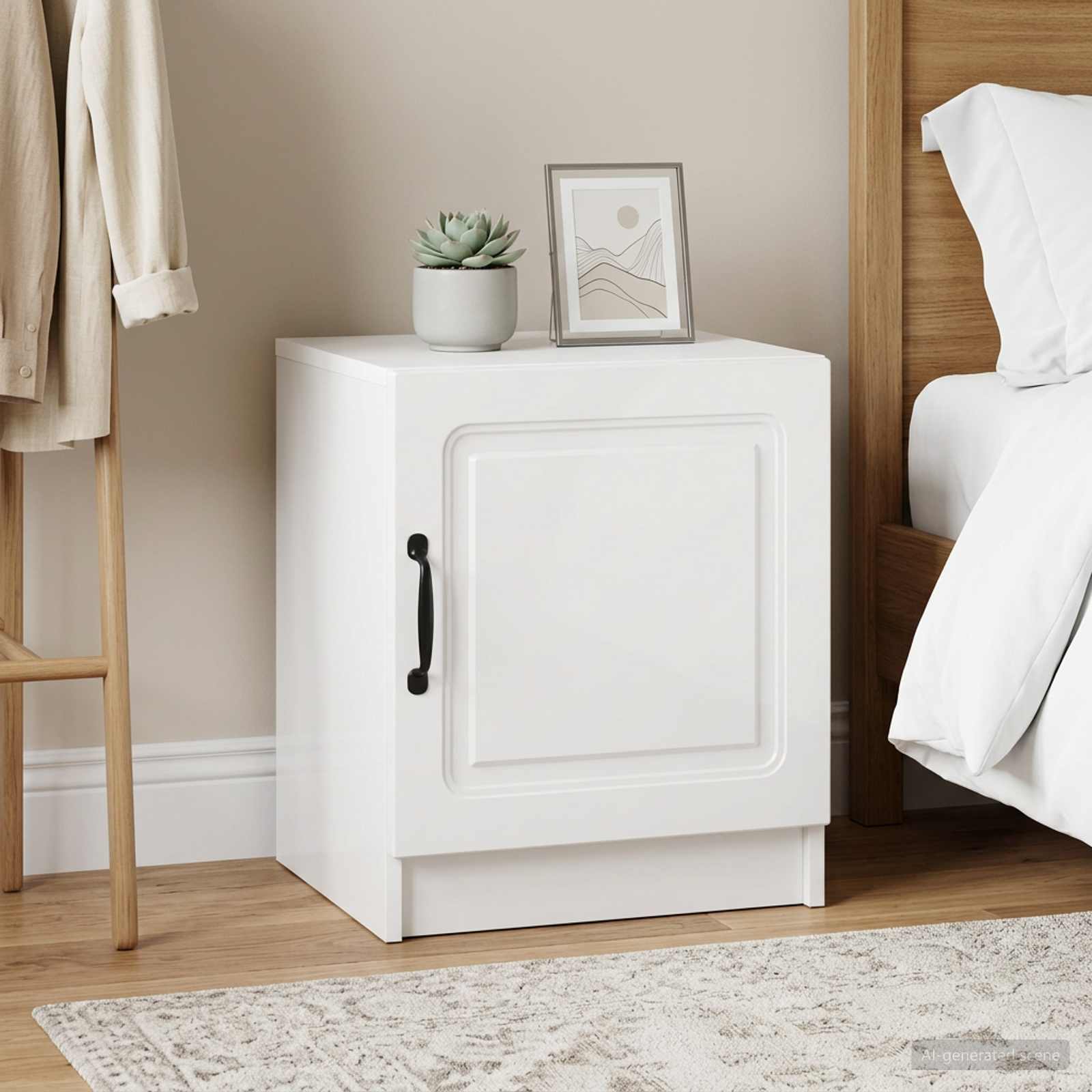 Nachtkastje 2 pcs Hoogglans Wit 43 x 34,5 x 47 cm Bewerkt hout