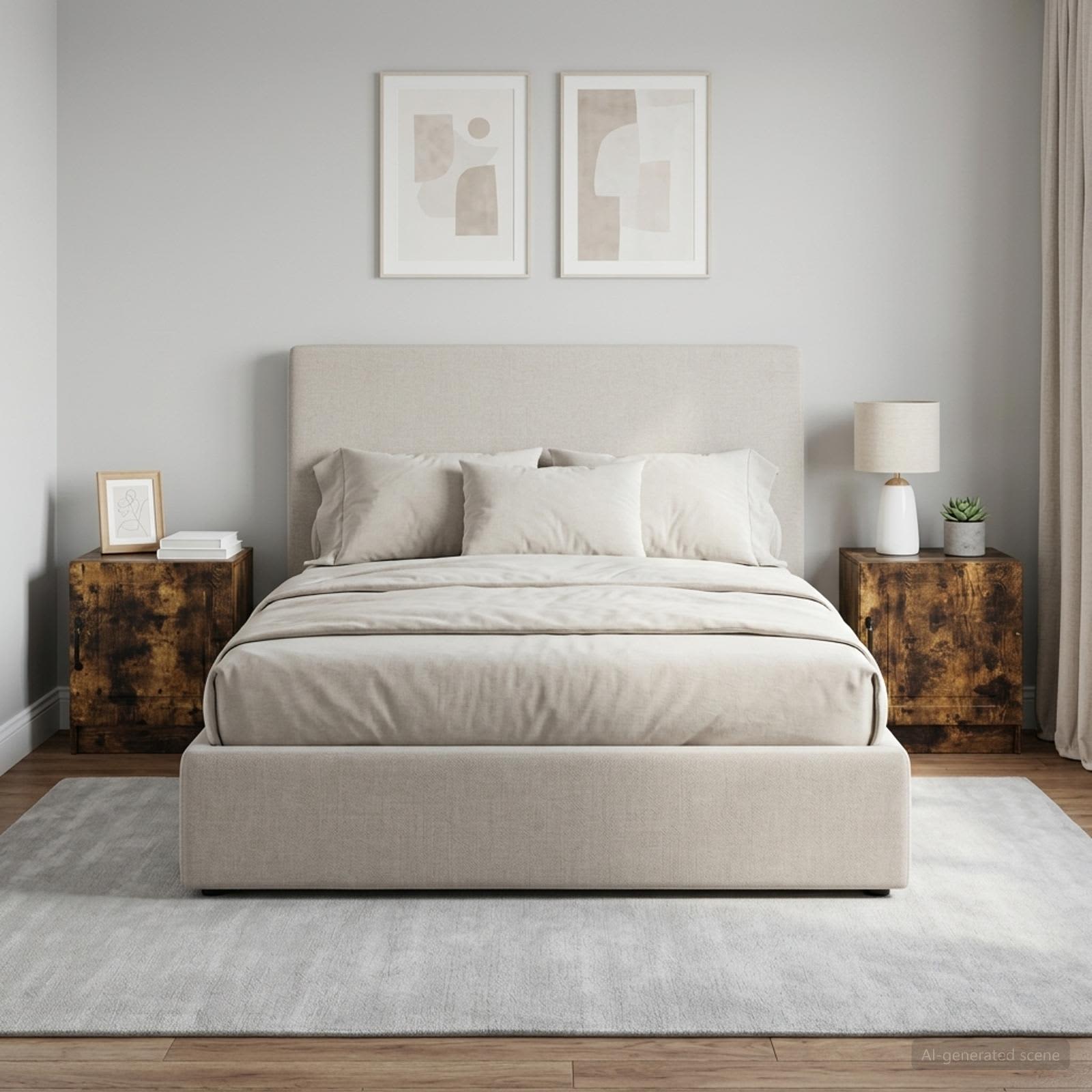 Nachtkastje 2 pcs Gerookt eiken 43 x 34,5 x 47 cm Bewerkt hout