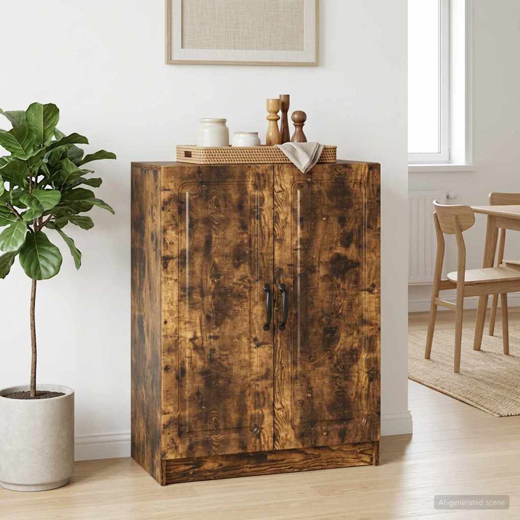 Dressoir Gerookt eiken 66 x 34,5 x 87 cm Bewerkt hout – afbeelding 1