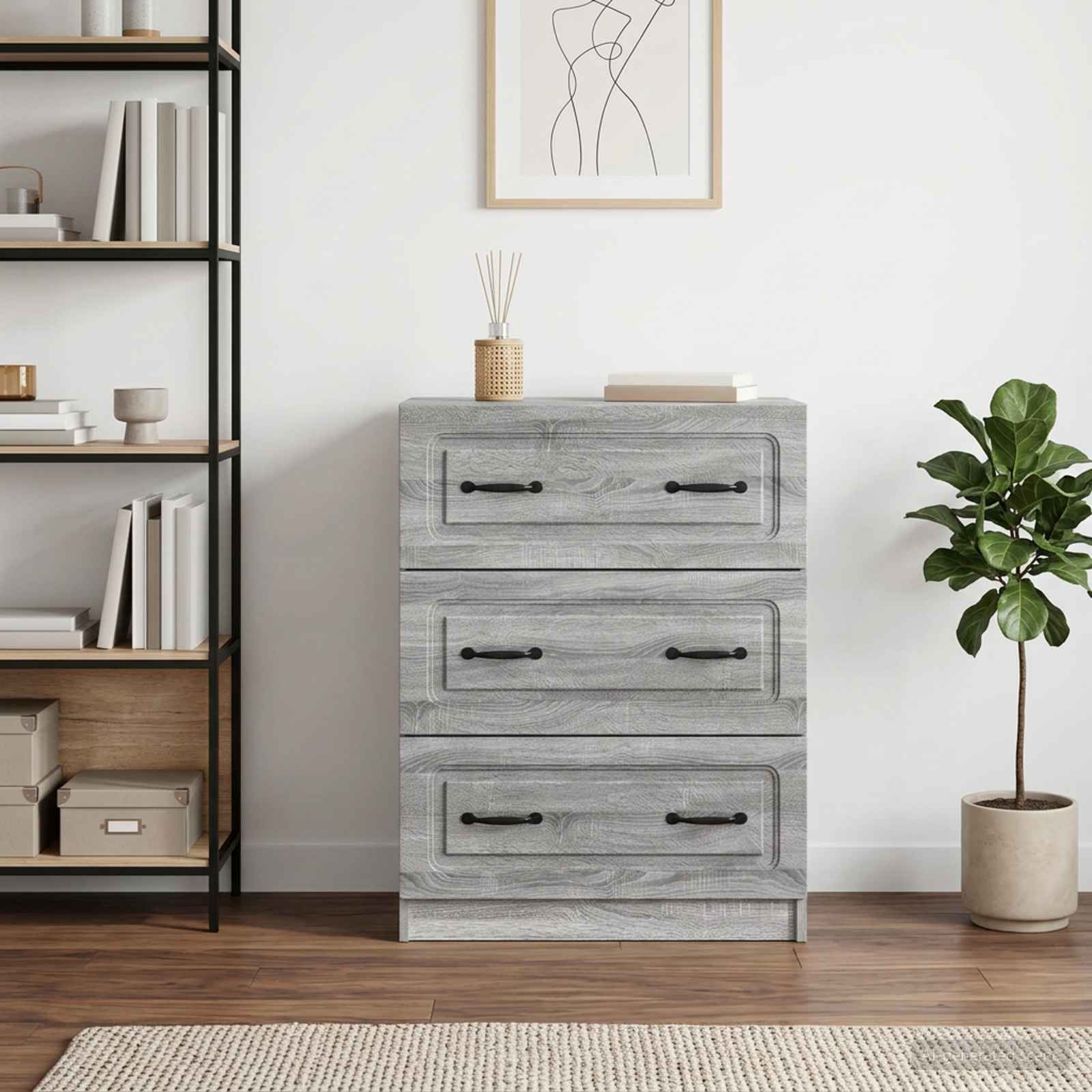 Ladenkast Grijs sonoma 66 x 34,5 x 87 cm Bewerkt hout