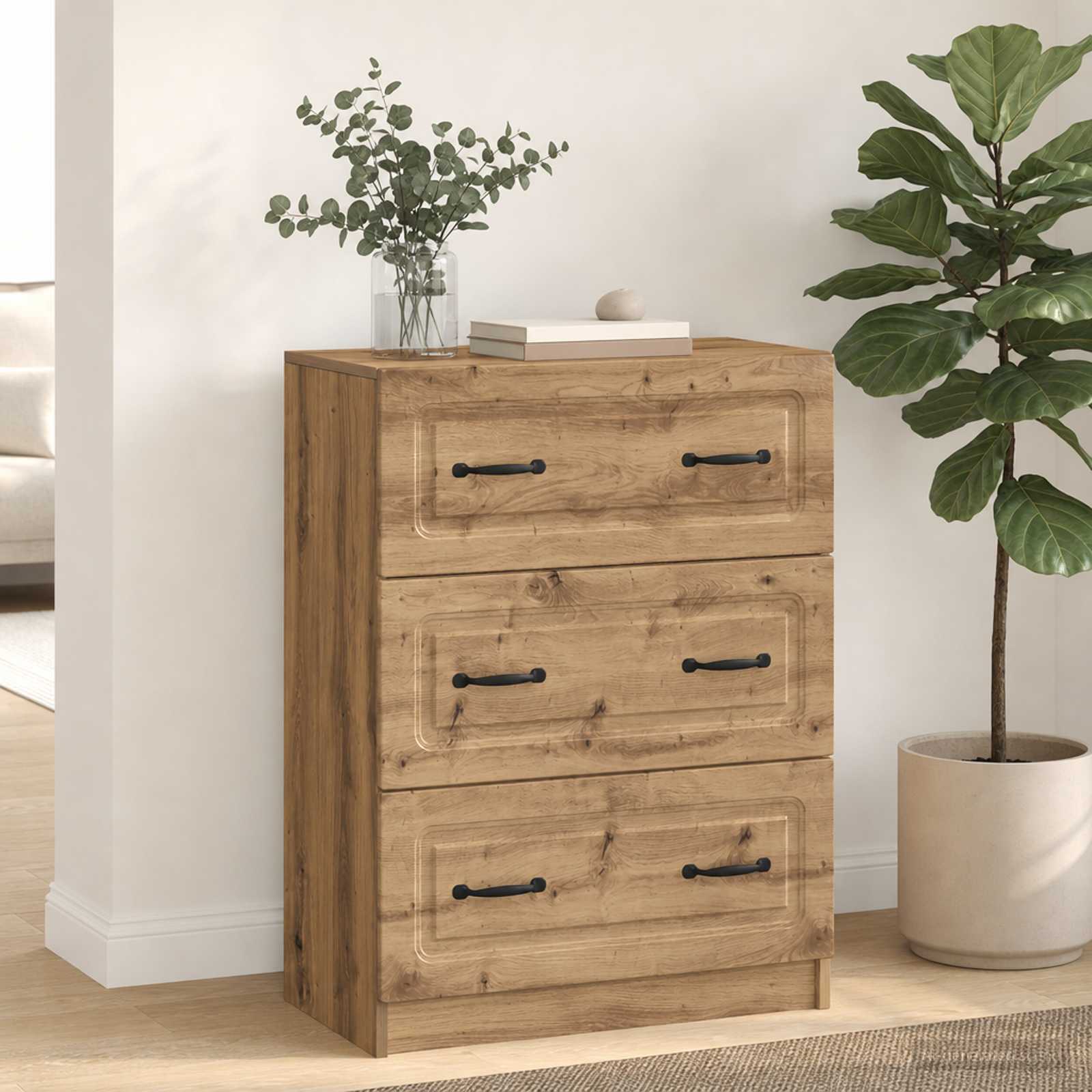 Ladenkast Artisanaal eiken 66 x 34,5 x 87 cm Bewerkt hout
