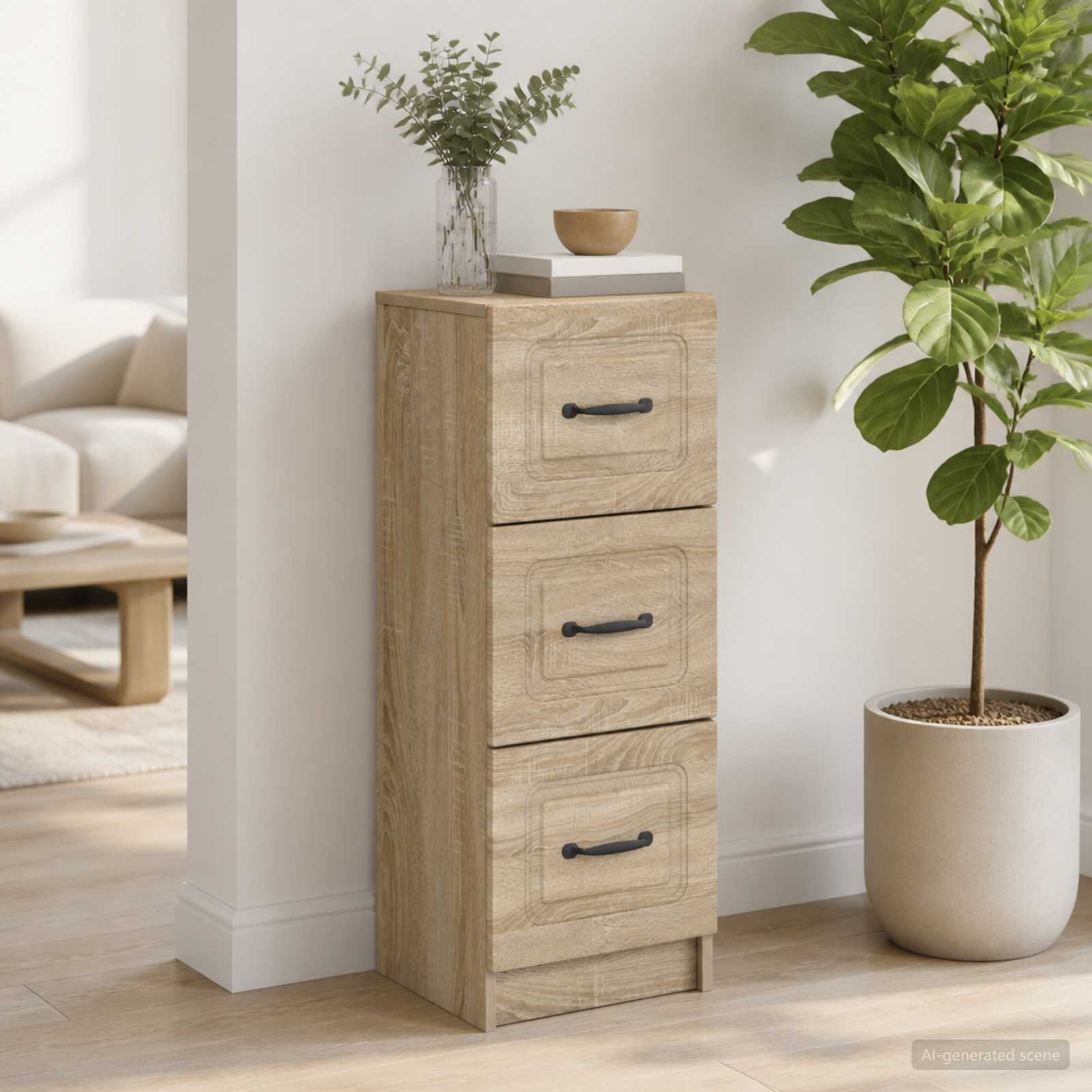 Ladenkast Sonoma Eiken 33 x 34,5 x 87 cm Bewerkt hout