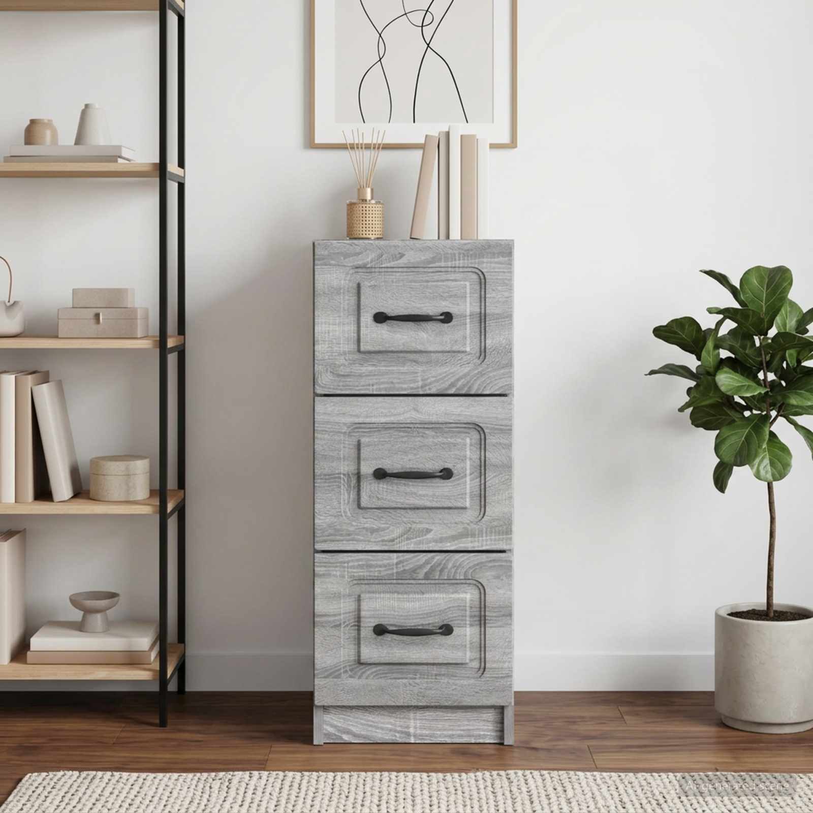 Ladenkast Grijs sonoma 33 x 34,5 x 87 cm Bewerkt hout