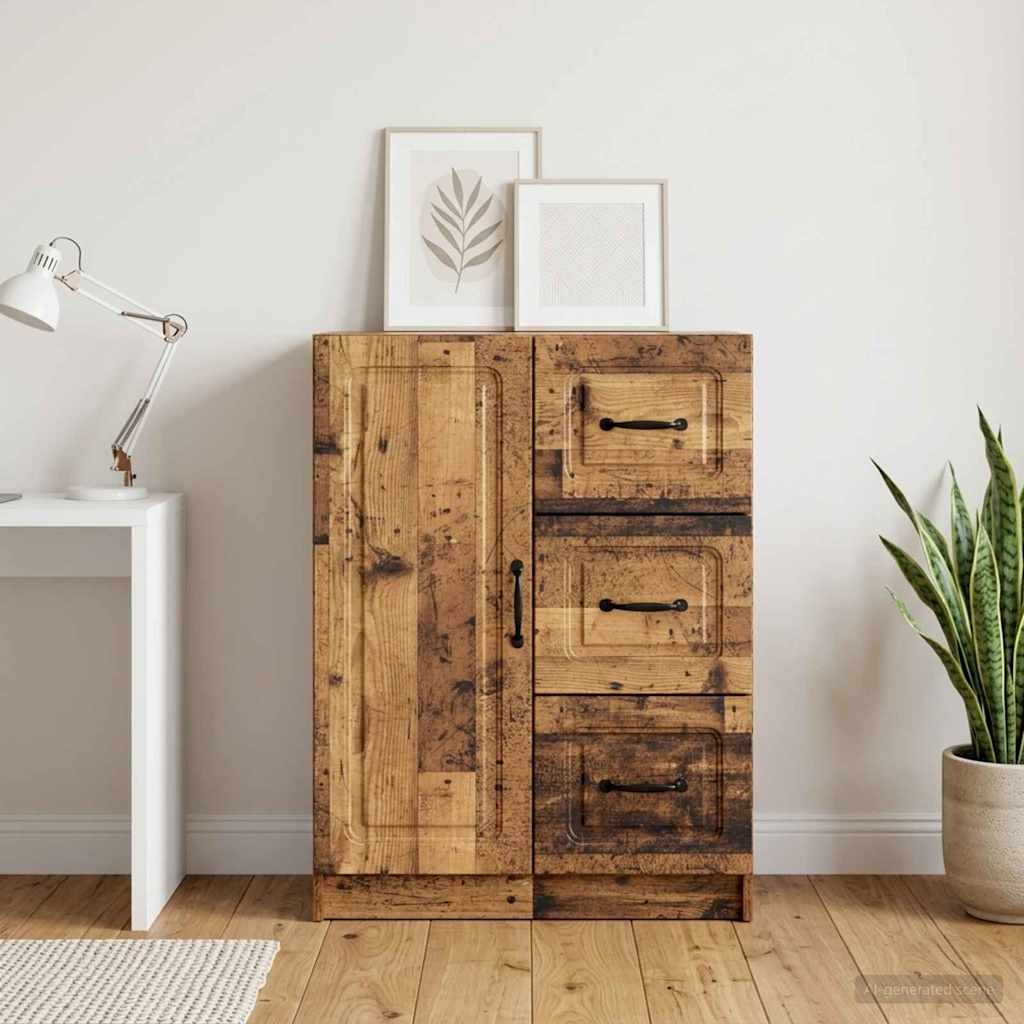 Dressoir met lade Oud hout 66 x 34,5 x 87 cm Bewerkt hout