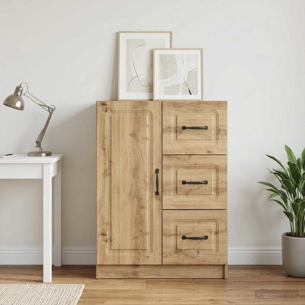 Dressoir Artisanaal eiken 66 x 34,5 x 87 cm Bewerkt hout