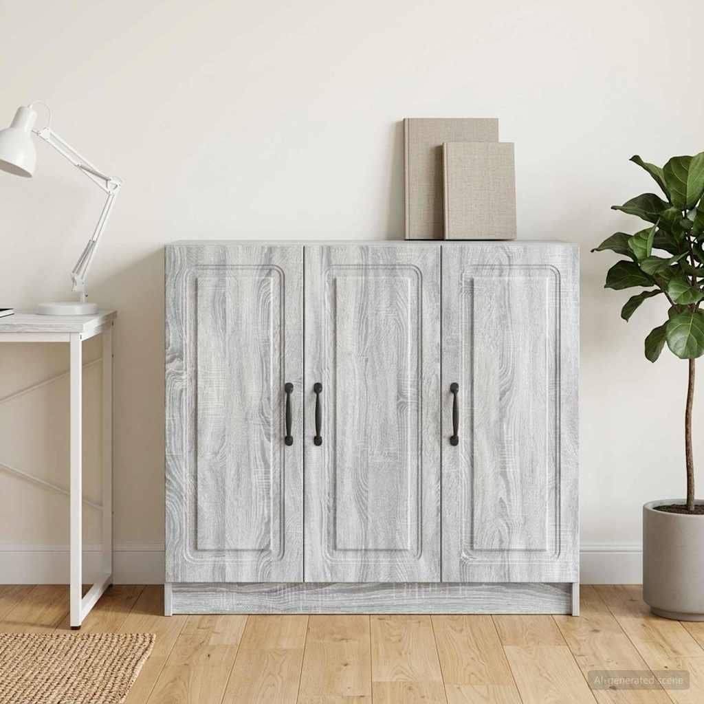 Dressoir Grijs sonoma 89 x 34,5 x 77 cm Bewerkt hout