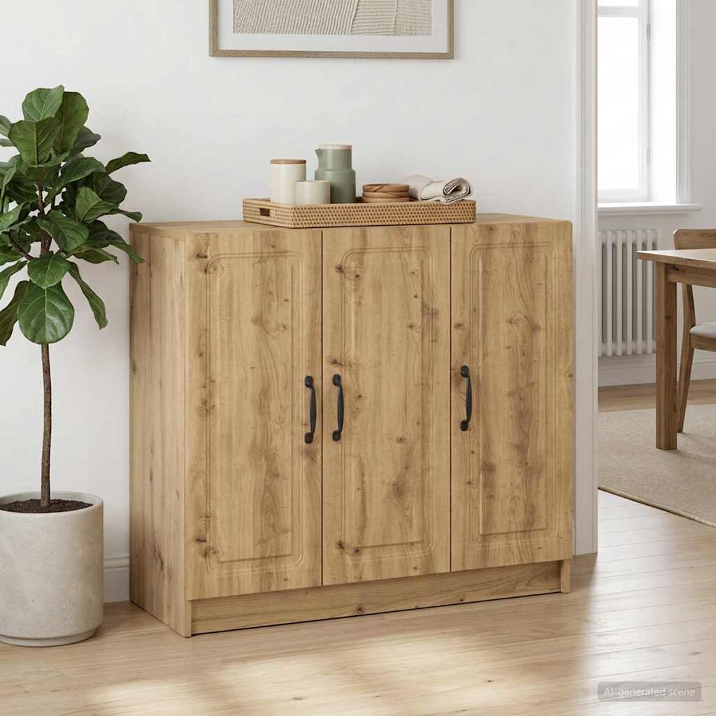 Dressoir Artisanaal eiken 89 x 34,5 x 77 cm Bewerkt hout