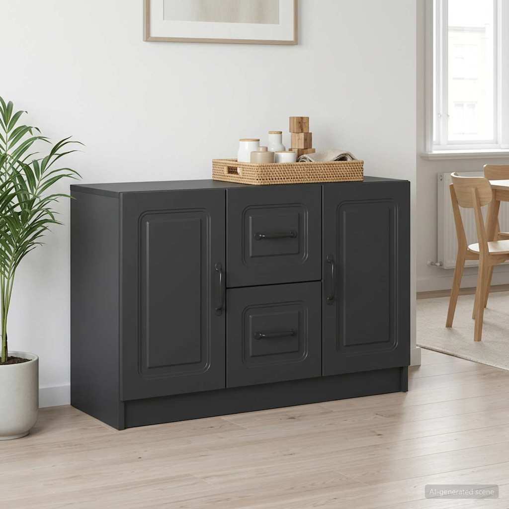 Dressoir met lade Zwart 89 x 34,5 x 57 cm Bewerkt hout