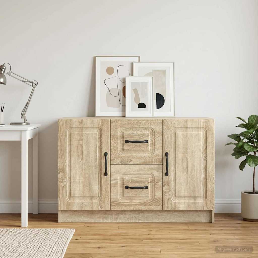 Dressoir met lade Sonoma Eiken 89 x 34,5 x 57 cm Bewerkt hout