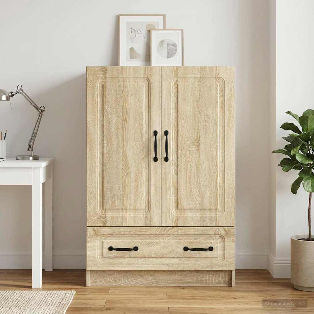 Dressoir met lade Sonoma Eiken 66 x 34,5 x 92 cm Bewerkt hout