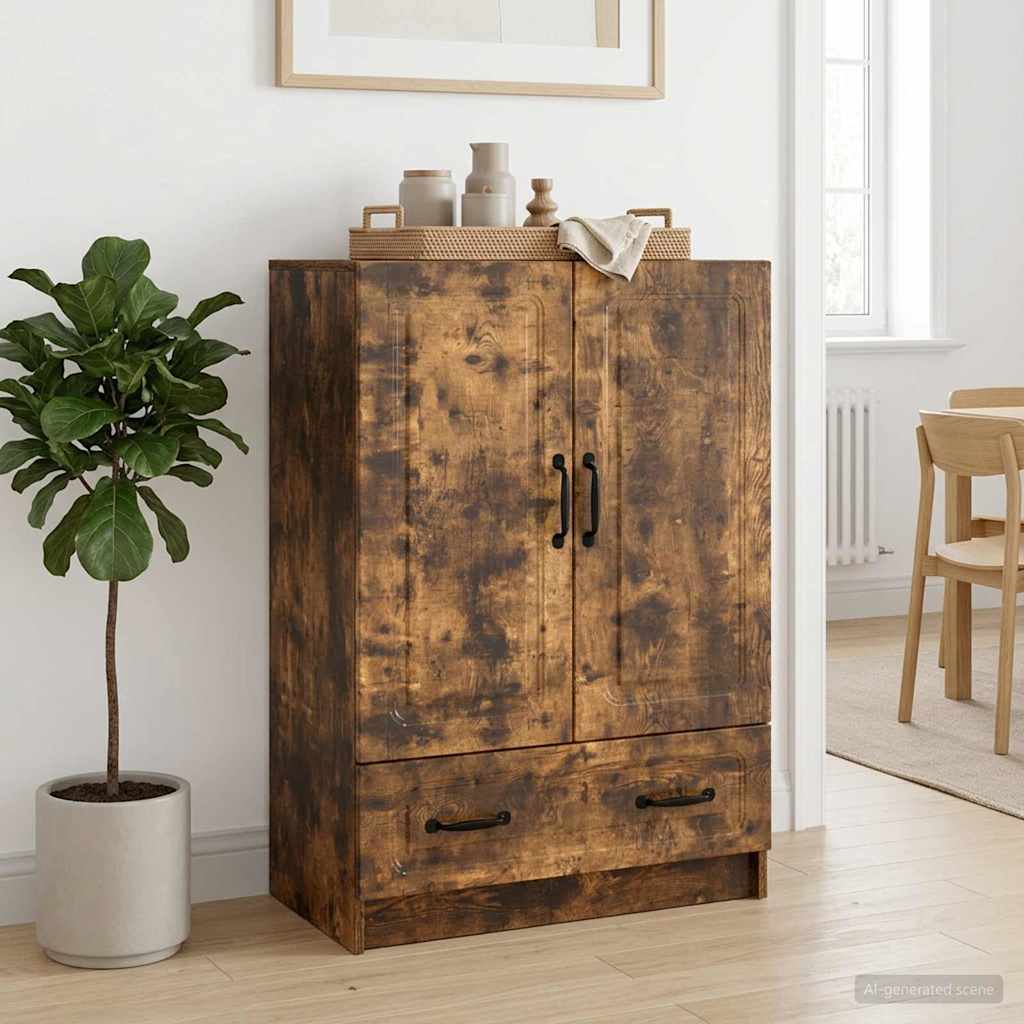 Dressoir met lade Gerookt eiken 66 x 34,5 x 92 cm Bewerkt hout