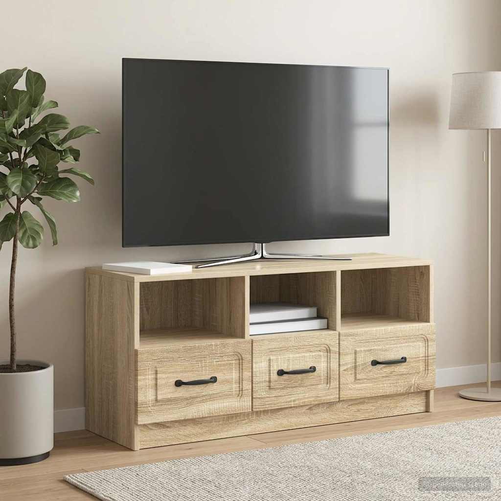 TV-kast met lade Sonoma Eiken 102 x 34,5 x 47 cm Bewerkt hout
