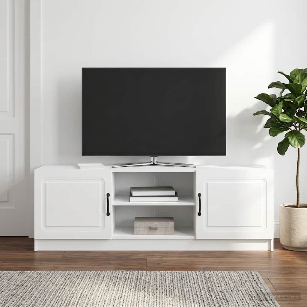 TV-kast Hoogglans Wit 150 x 31 x 47 cm Bewerkt hout