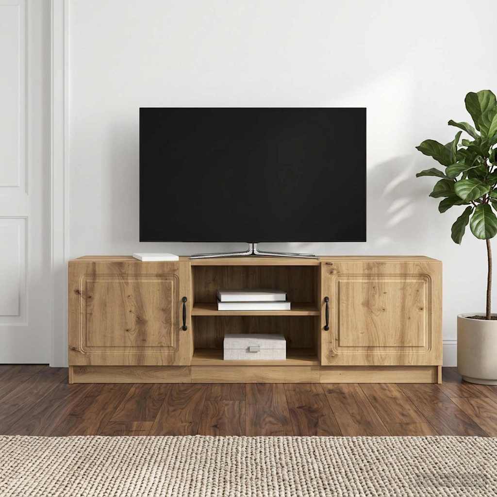 TV-kast Artisanaal eiken 150 x 31 x 47 cm Bewerkt hout