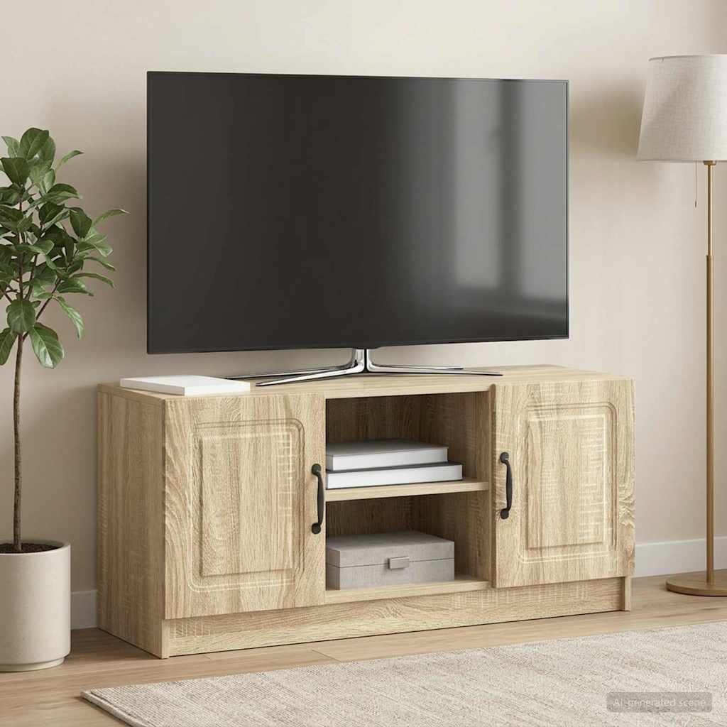 TV-kast Sonoma Eiken 102 x 34,5 x 47 cm Bewerkt hout – afbeelding 1