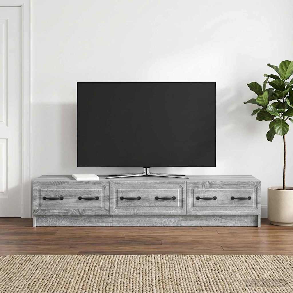 TV-kast met lade Grijs sonoma 147 x 34,5 x 27 cm Bewerkt hout – afbeelding 1