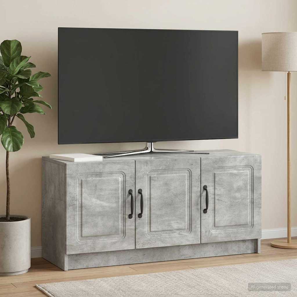 TV-kast Betongrijs 99 x 34,5 x 47 cm Bewerkt hout