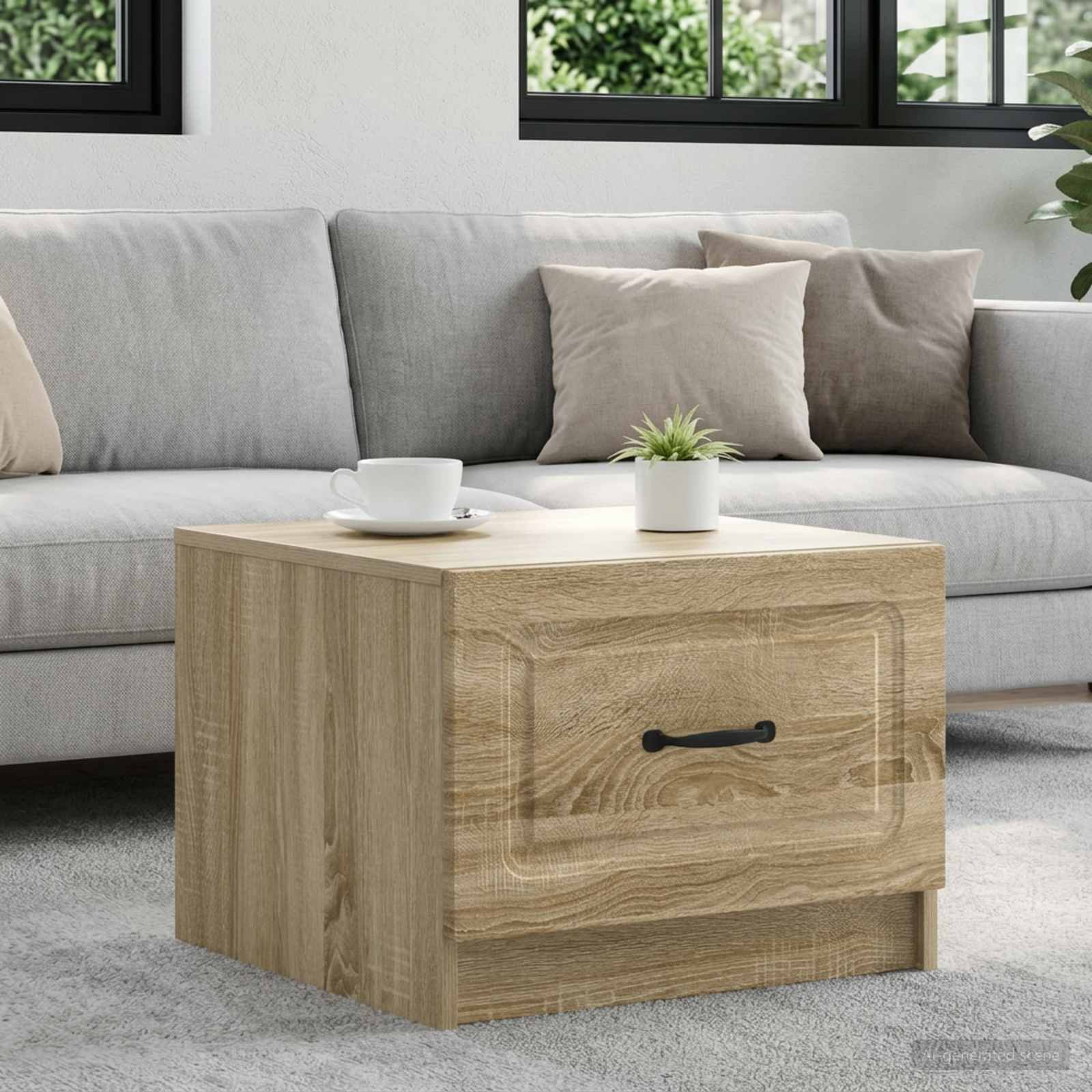 Salontafel met lade Sonoma Eiken 49 x 50 x 37 cm Bewerkt hout