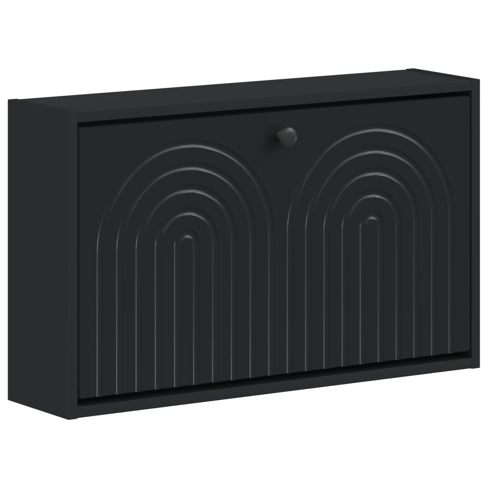 Wandgemonteerde Schoenkast ALKMAAR 71 x 17 x 43 cm Bewerkt hout