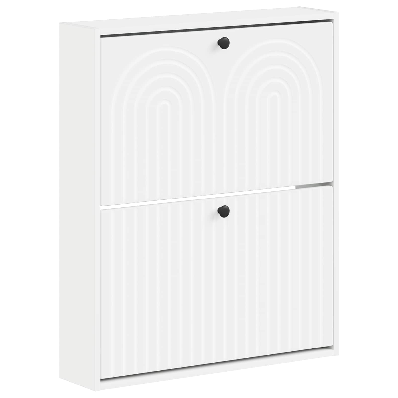 Wandgemonteerde Schoenkast ALKMAAR 71 x 17 x 86 cm Bewerkt hout