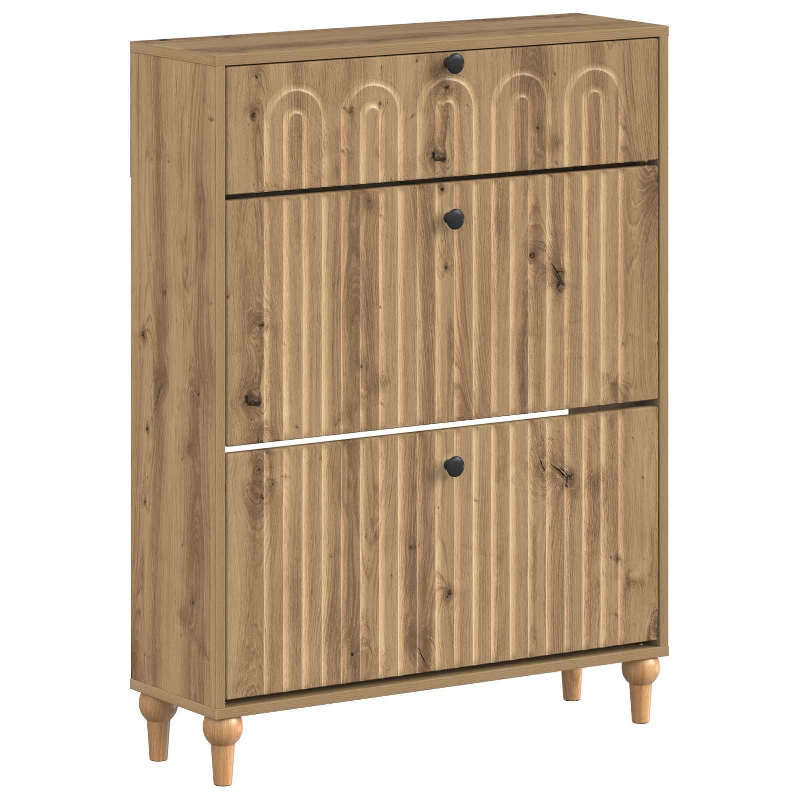 Schoenenkast ALKMAAR 78 x 24 x 103 cm Bewerkt hout