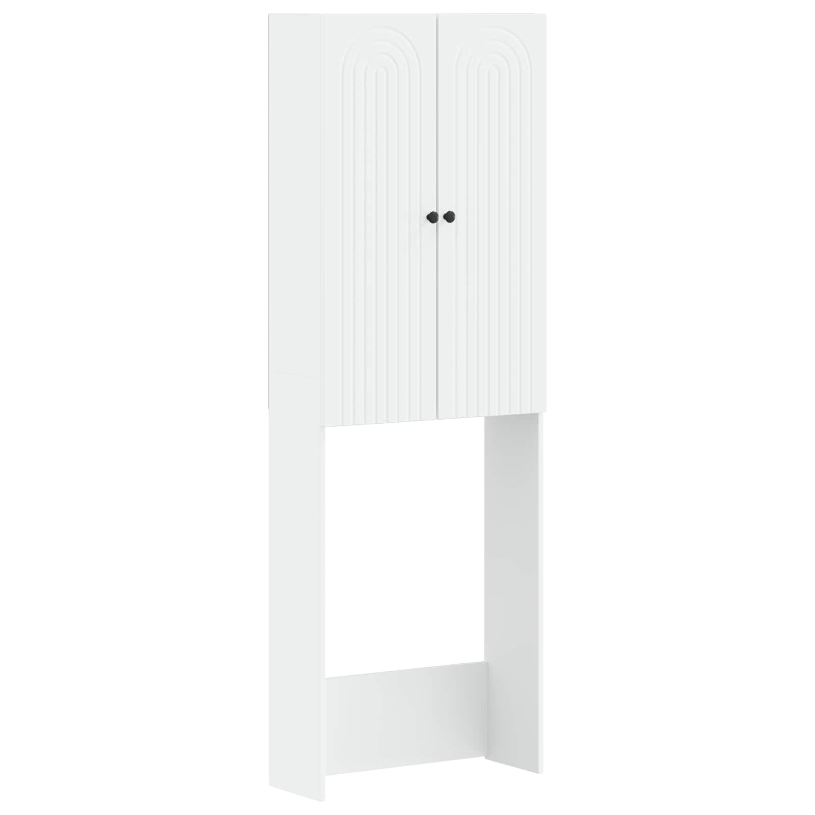 Toiletkast ALKMAAR Wit 66 x 25,5 x 190 cm Bewerkt hout