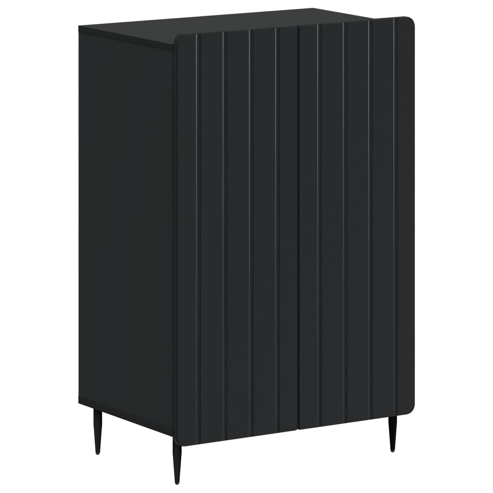 Schoenenkast ZWOLLE 59,5 x 39,5 x 91,5 cm Bewerkt hout Zwart