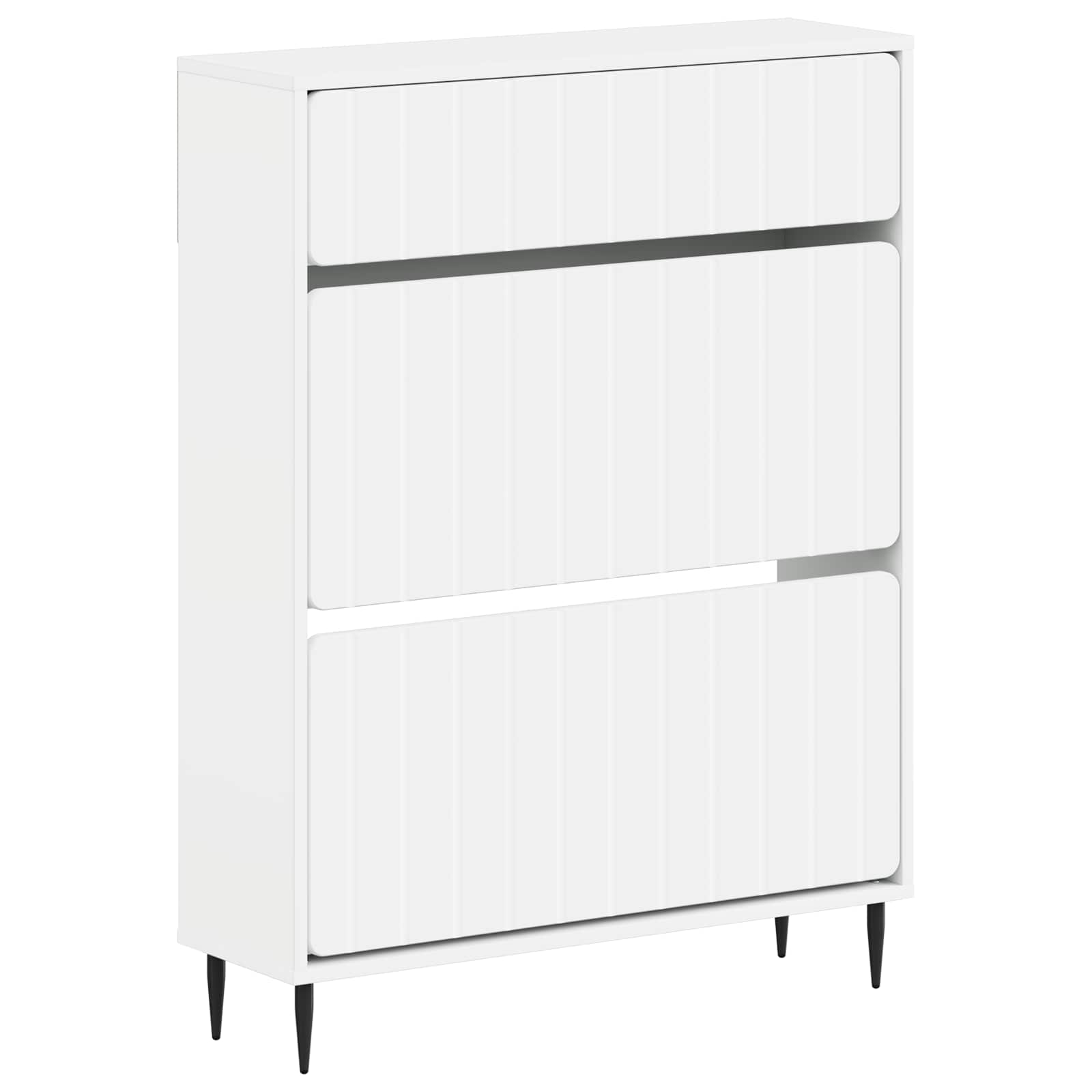 Schoenenkast ZWOLLE 78 x 24 x 103 cm Bewerkt hout Wit