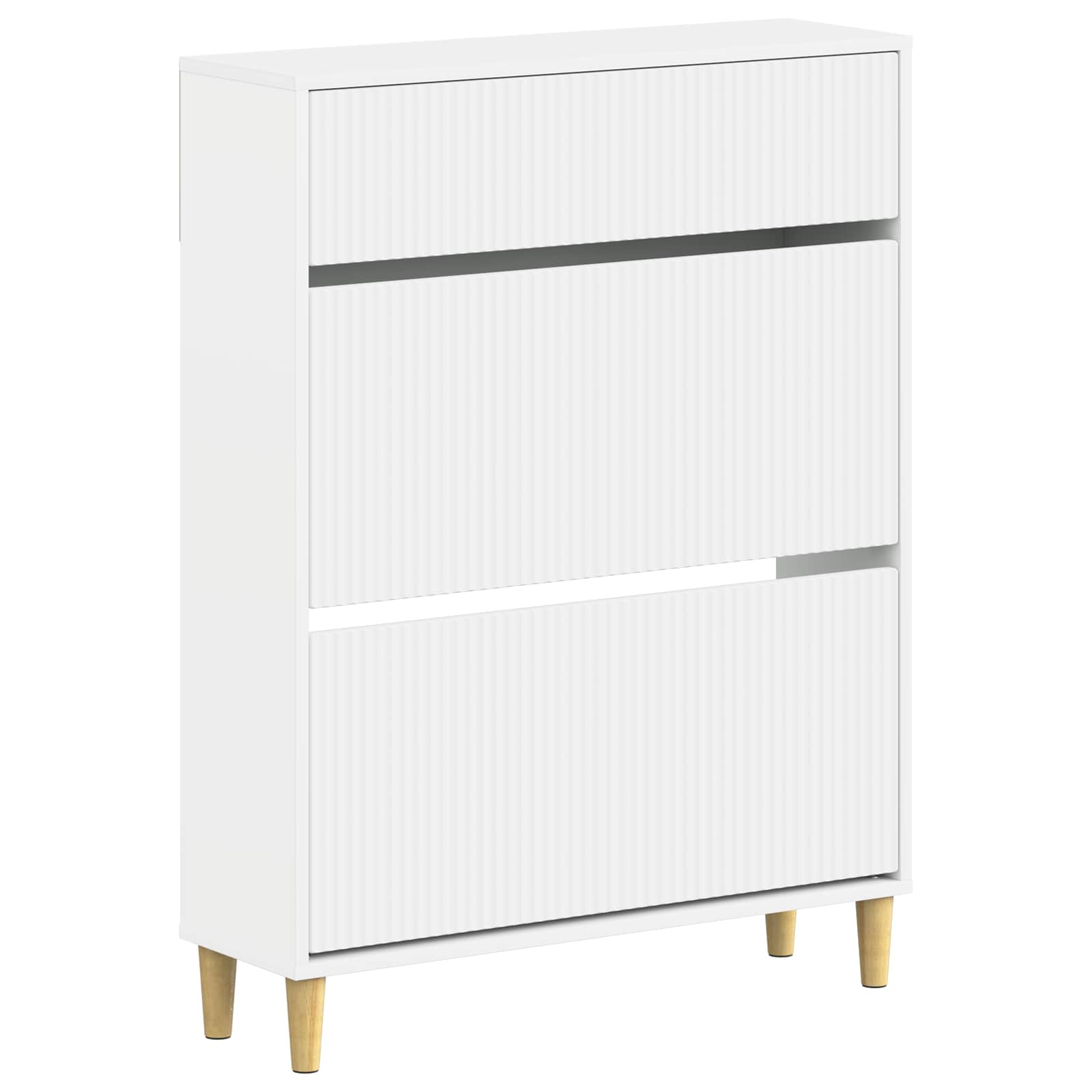 Schoenenkast ARNHEM 78 x 24 x 103 cm Bewerkt hout Wit