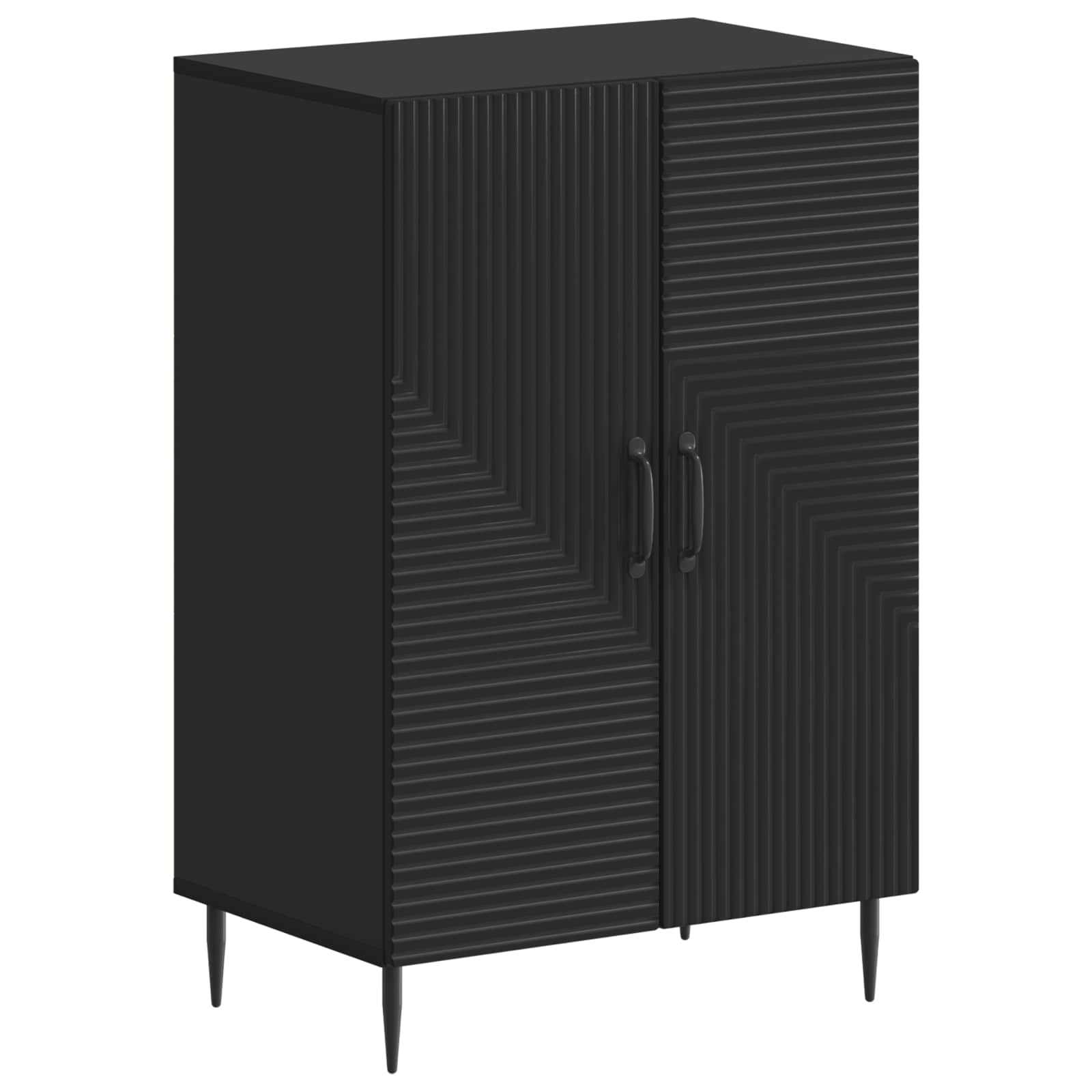 Schoenenkast HAARLEM 59,5 x 39,5 x 89,5 cm Bewerkt hout Zwart