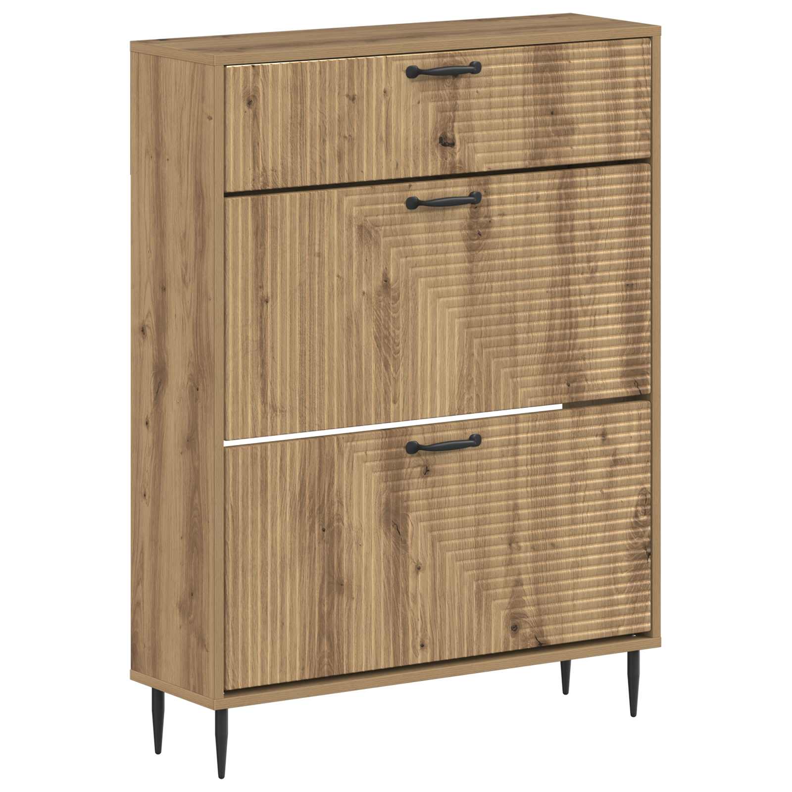 Schoenenkast HAARLEM 78 x 24 x 103 cm Bewerkt hout