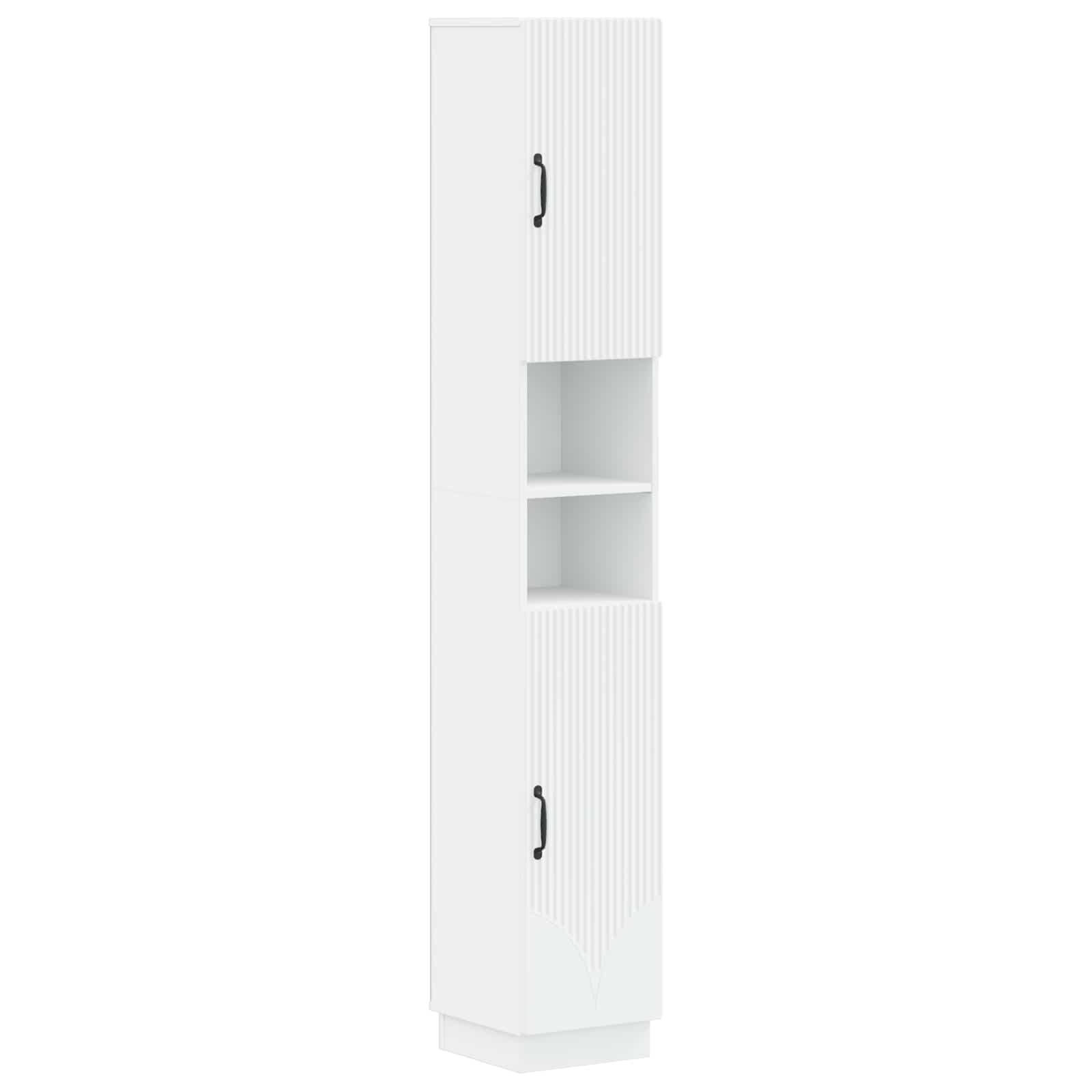 Badkamerkast met Open Plank HOORN Wit 30 x 31 x 187 cm