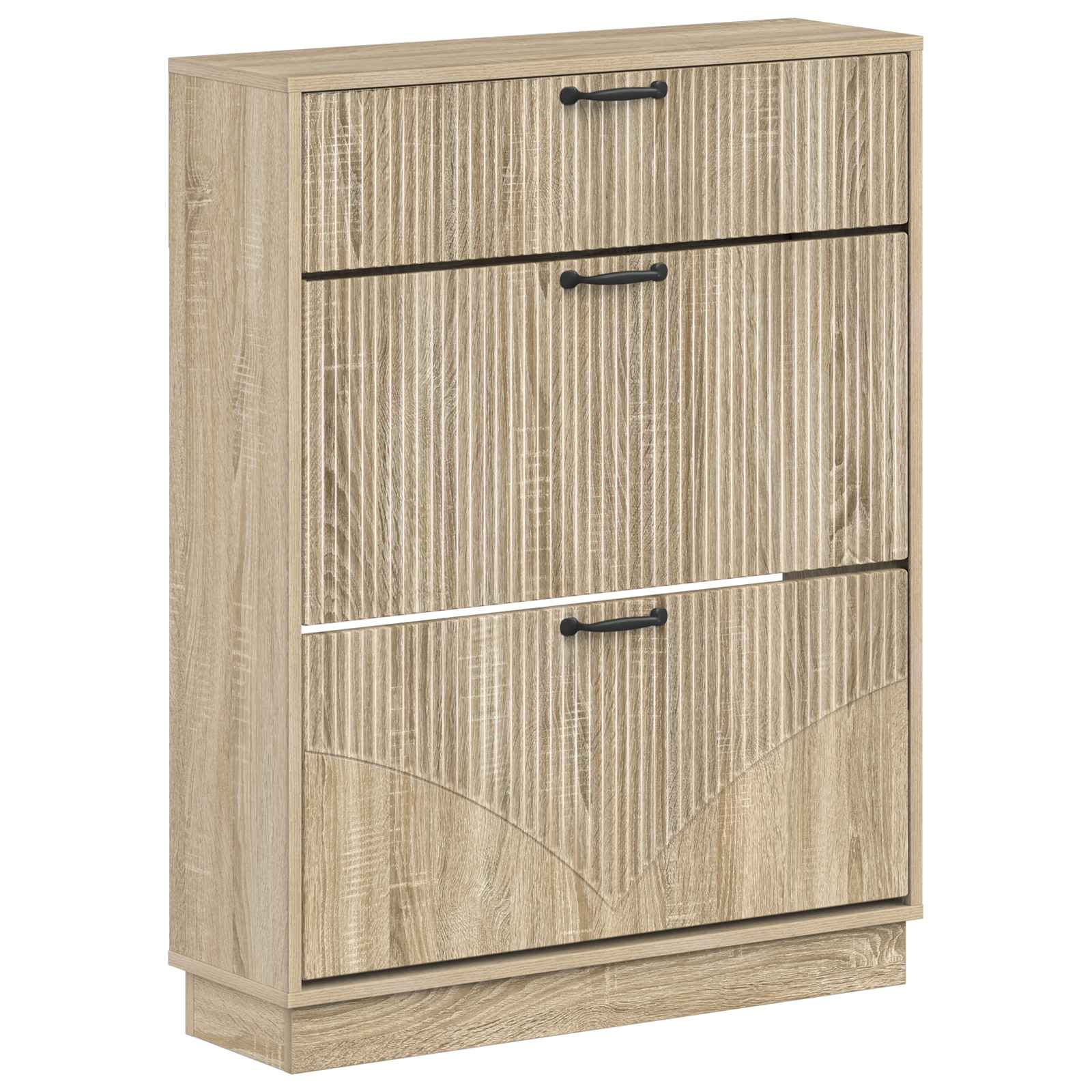 Schoenenkast HOORN 78 x 24 x 100 cm Bewerkt hout Sonoma Eiken