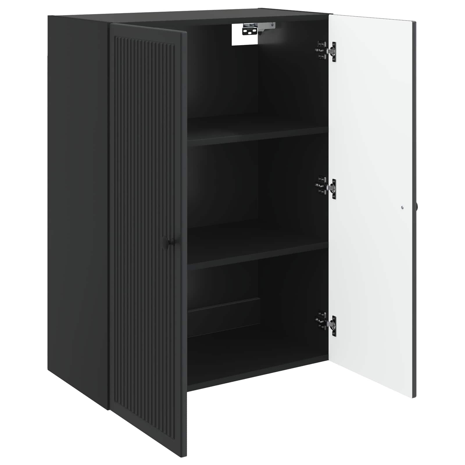 Wandkast Zwart 66 x 34,5 x 90 cm Bewerkt hout – afbeelding 3