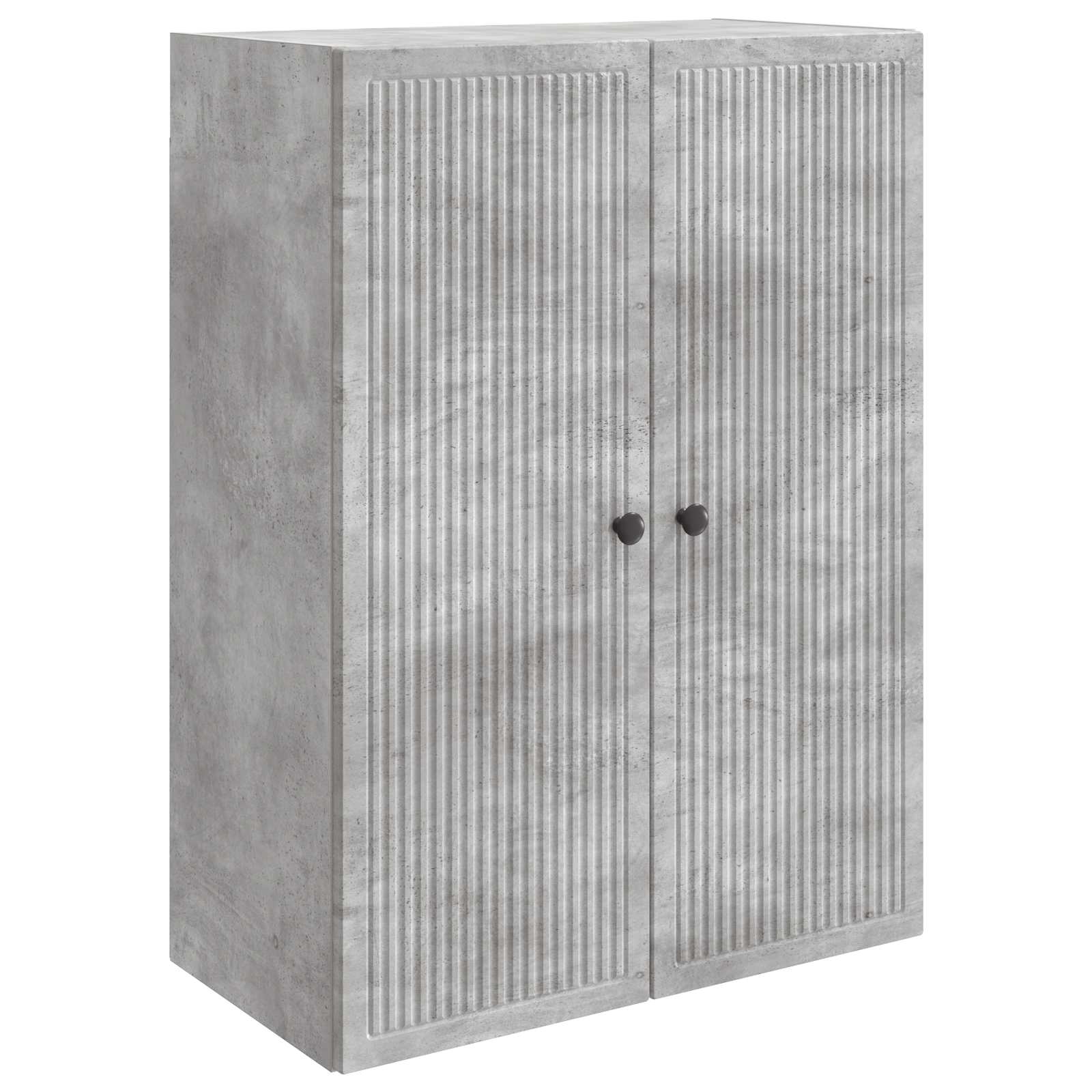 Wandkast Betongrijs 66 x 34,5 x 90 cm Bewerkt hout – afbeelding 2