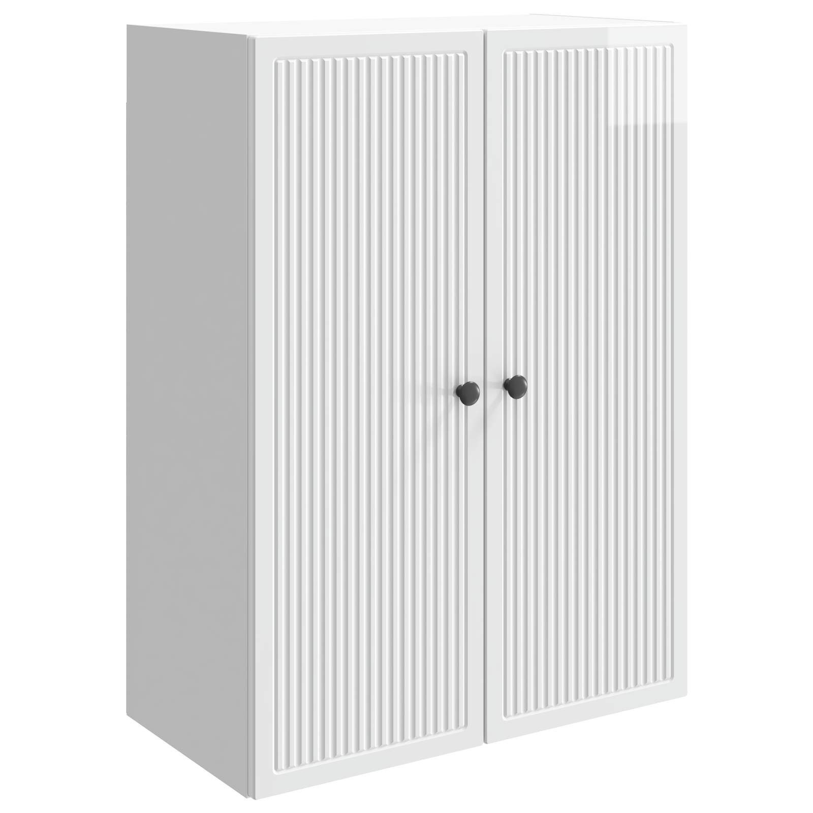 Wandkast Hoogglans Wit 66 x 34,5 x 90 cm Bewerkt hout – afbeelding 2