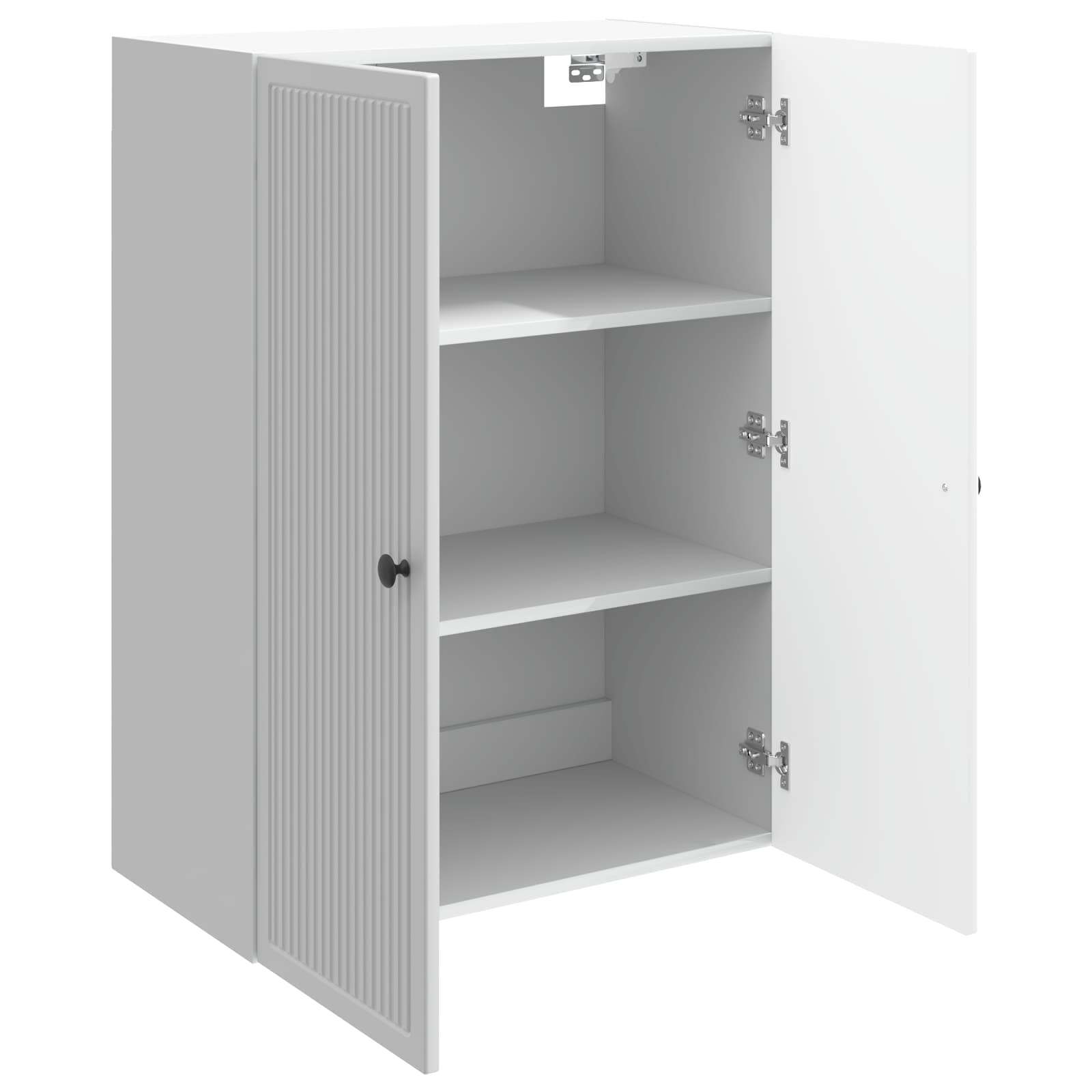 Wandkast Hoogglans Wit 66 x 34,5 x 90 cm Bewerkt hout – afbeelding 3
