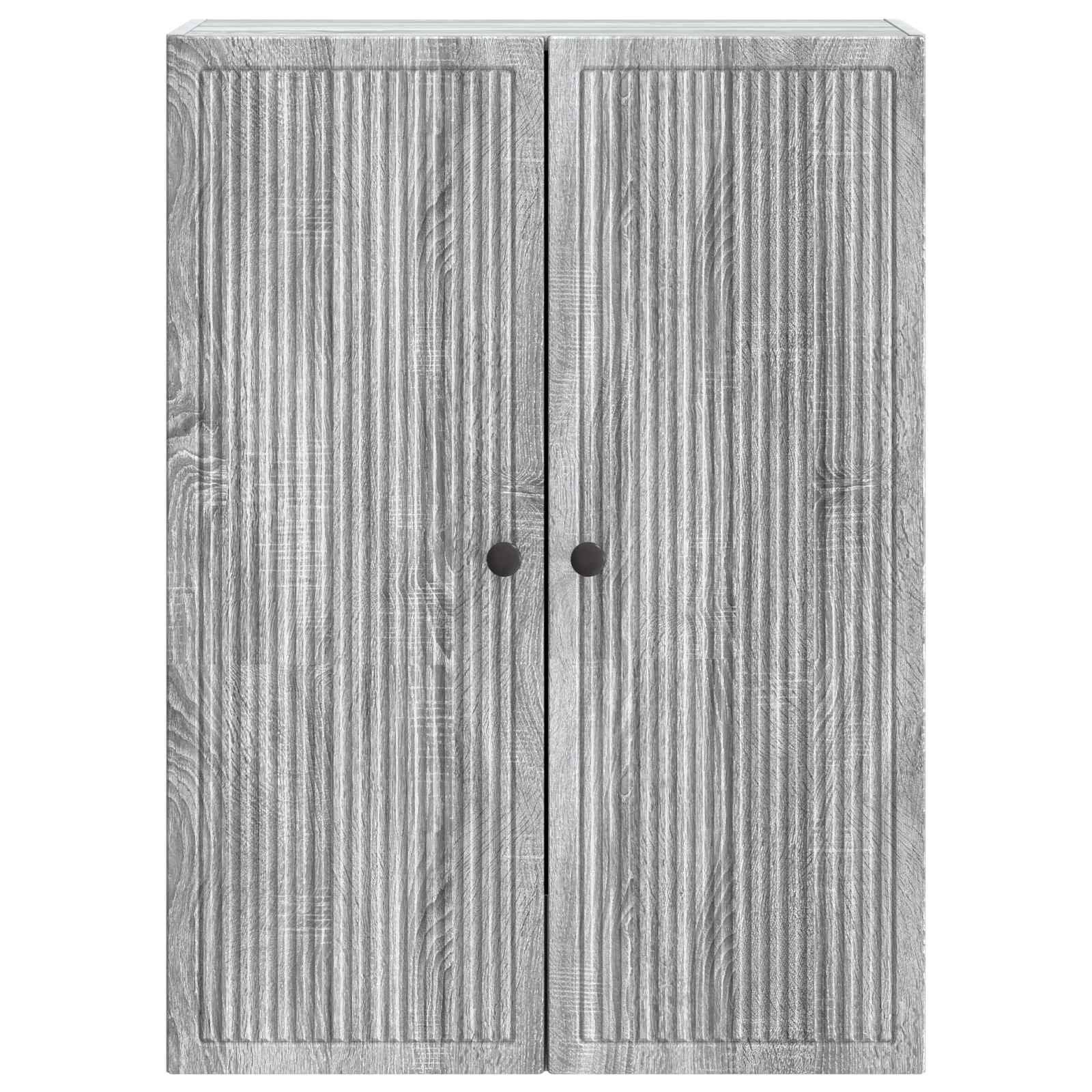 Wandkast Grijs Sonoma 66 x 34,5 x 90 cm Bewerkt hout – afbeelding 4
