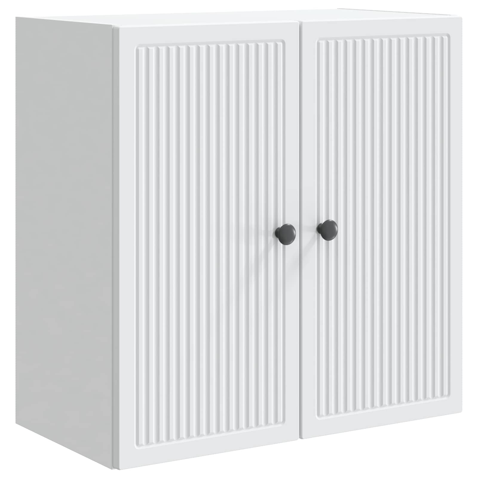 Wandkast Wit 59 x 31 x 60 cm Bewerkt hout – afbeelding 2